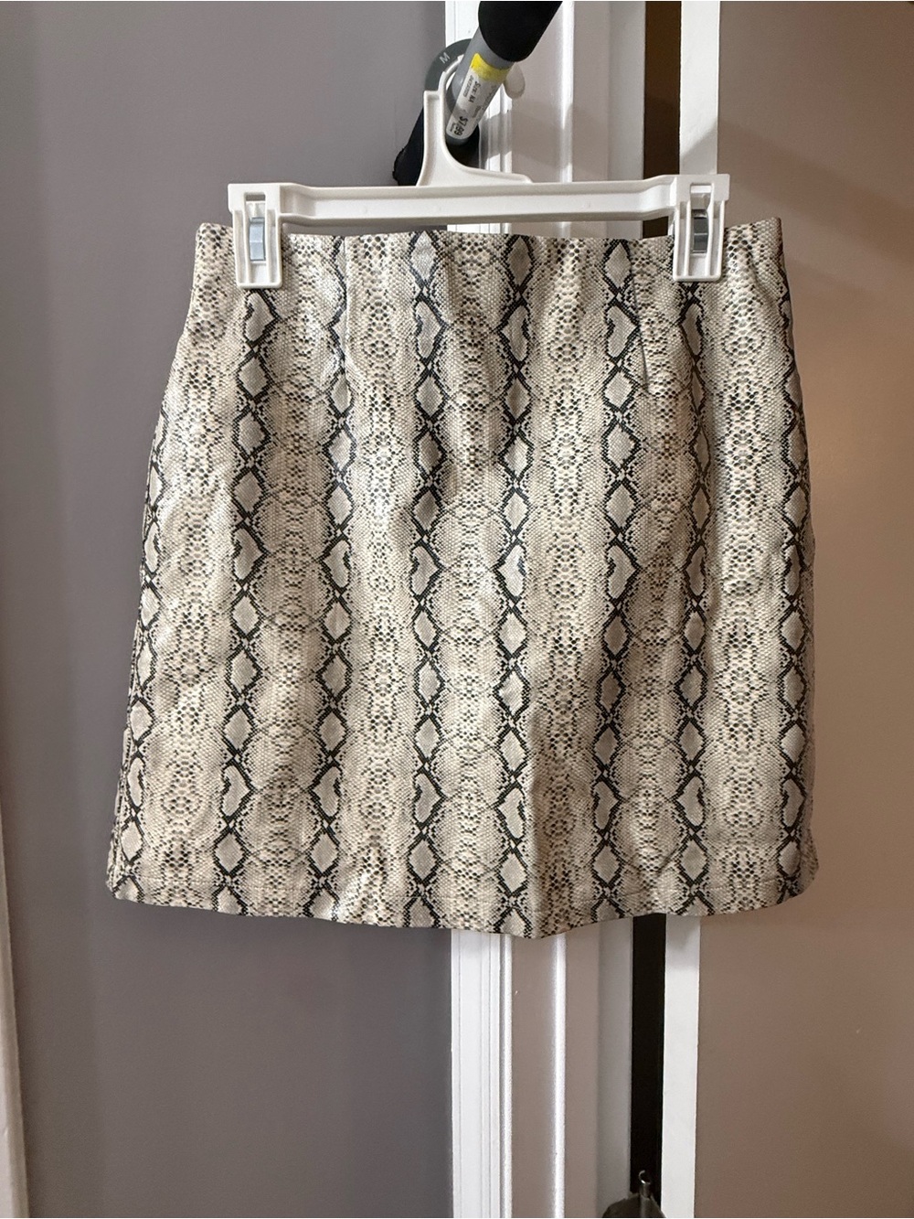 Altar'd State Neutral Snake-Print Mini Skirt